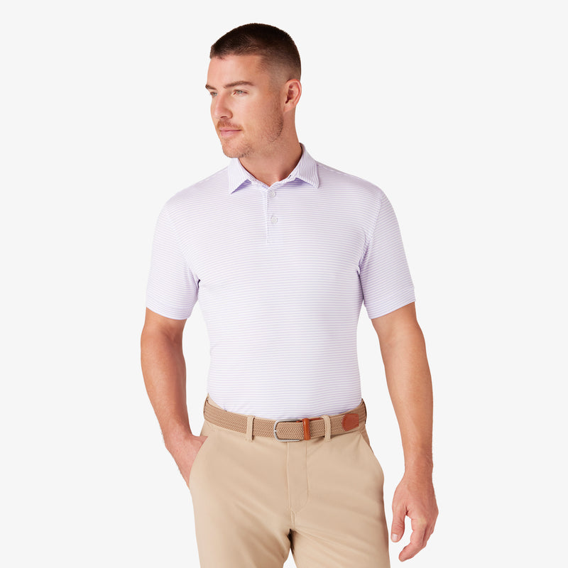 Versa Polo - Lilac Stripe, featured product shot