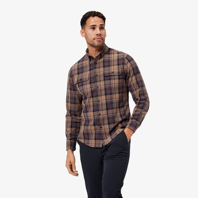 Upstate Flannel - Caribou Brown Plaid, featured product shot
