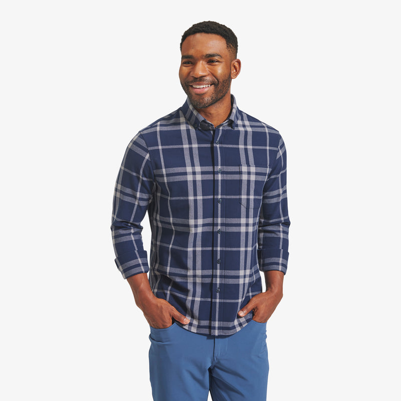 City Flannel - Navy Gray Large Plaid, featured product shot