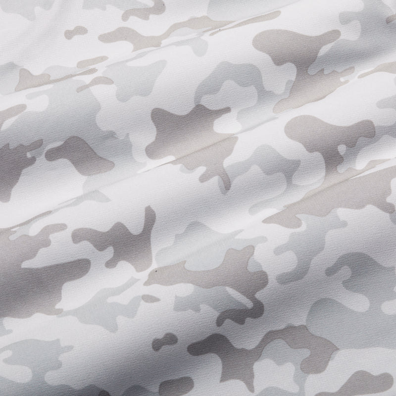 Helmsman Shorts - Gray Camo Print, fabric swatch closeup