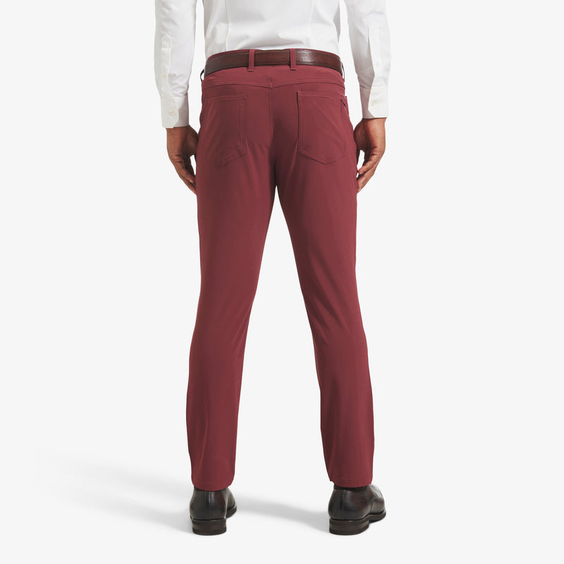 Helmsman 5 Pocket Pant - Burgundy Solid, lifestyle/model