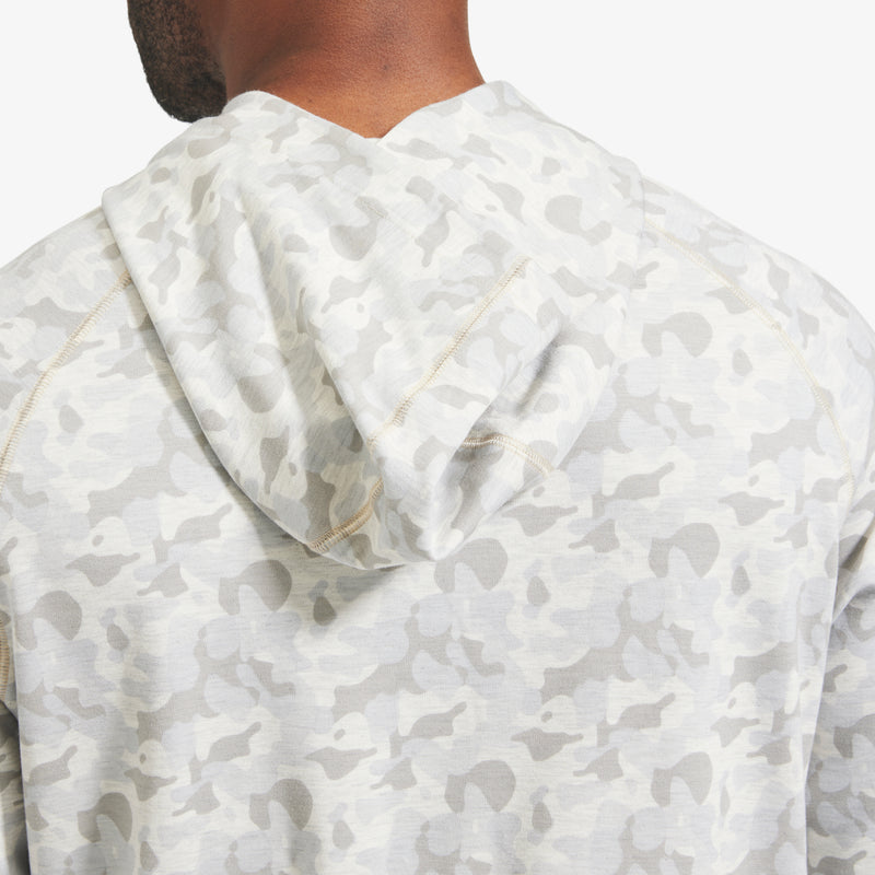 ProFlex Hoodie - Gray Camo Print, fabric swatch closeup