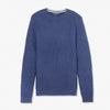 Cassady Crewneck Sweater - Medieval Blue Heather, fabric swatch closeup