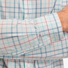Leeward No Tuck Dress Shirt - Teal Multi Plaid, lifestyle/model photo