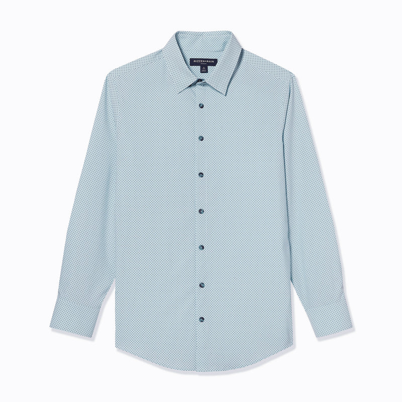 Leeward Dress Shirt - Blue Cross Print, lifestyle/model