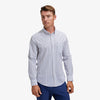 Leeward No Tuck Dress Shirt - White Navy Windowpane, featured product shot
