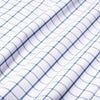 Leeward No Tuck Dress Shirt - White Navy Windowpane, fabric swatch closeup