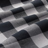 City Flannel - Black Gray Buffalo Check, fabric swatch closeup