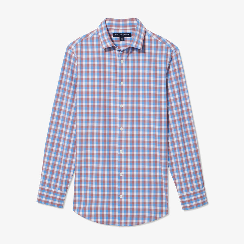 Leeward Dress Shirt - Provence Multi Plaid, fabric swatch closeup
