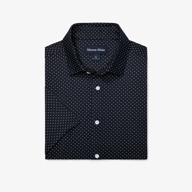 Halyard Short Sleeve - Navy Dot Print, featured product shot