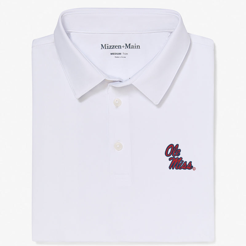 Ole Miss Versa Polo - White Solid, featured product shot