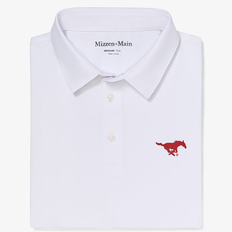 SMU Versa Polo - White Solid, featured product shot