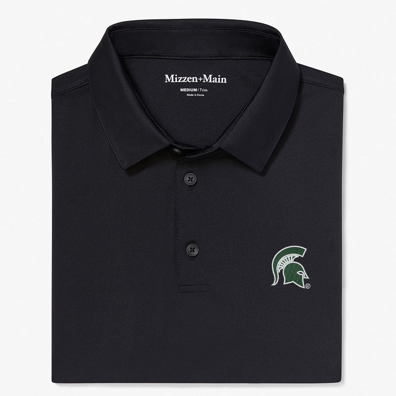 Michigan State Versa Polo - Black Solid, featured product shot