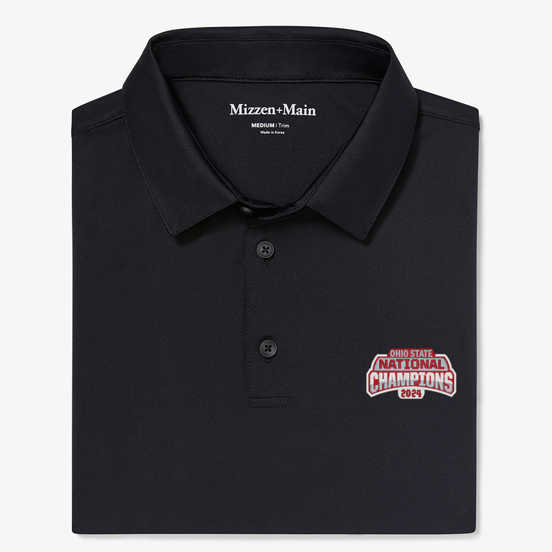 Ohio State National Champion Versa Polo - Black Solid, featured product shot