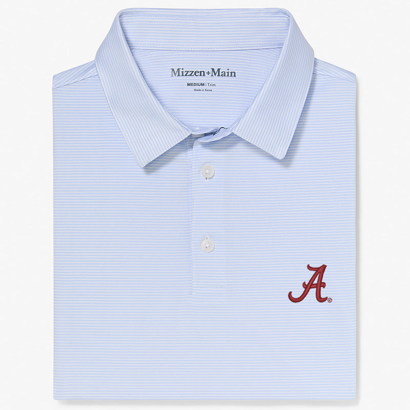 Alabama Versa Polo - Light Blue White Stripe, featured product shot