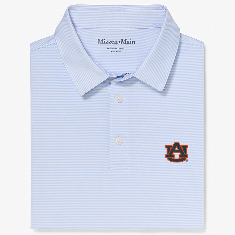 Auburn Versa Polo - Light Blue White Stripe, featured product shot