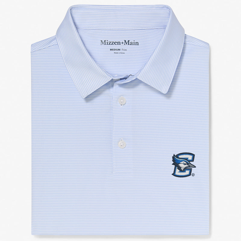 Creighton Versa Polo - Light Blue White Stripe, featured product shot