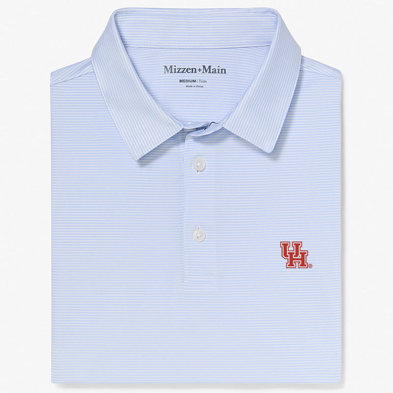 University of Houston Versa Polo - Light Blue White Stripe, featured product shot