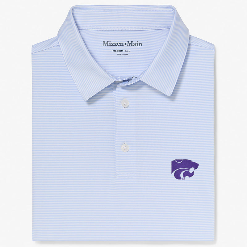 Kansas State Versa Polo - Light Blue White Stripe, featured product shot