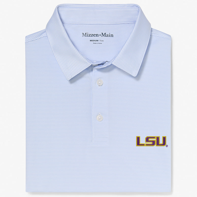 LSU Versa Polo - Light Blue White Stripe, featured product shot