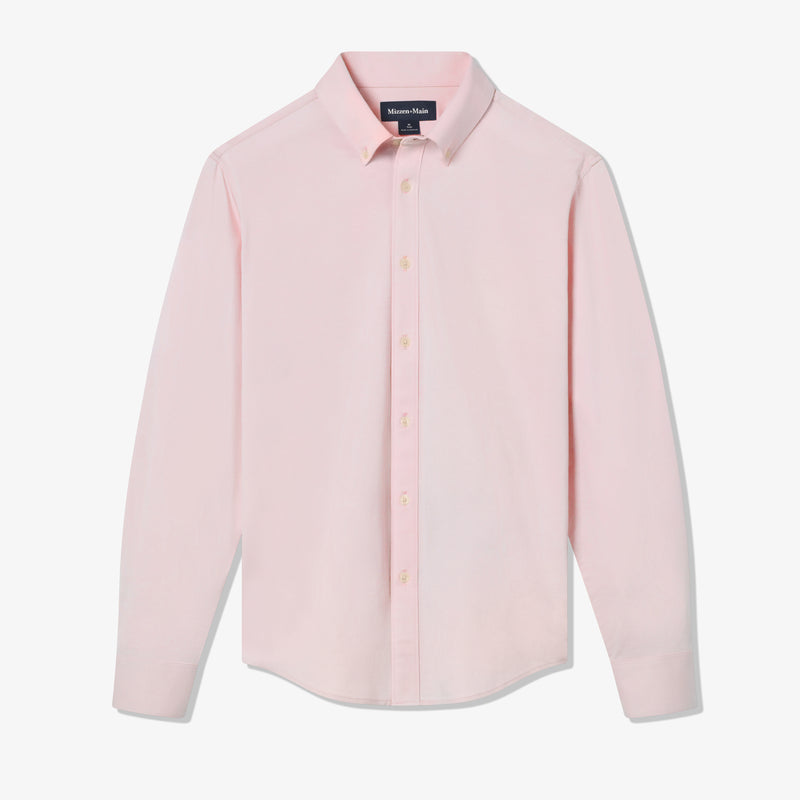 Ellis Oxford - True Pink Solid, fabric swatch closeup