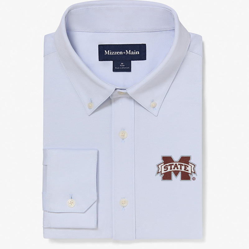 Mississippi State Ellis Oxford - Sky Solid, featured product shot