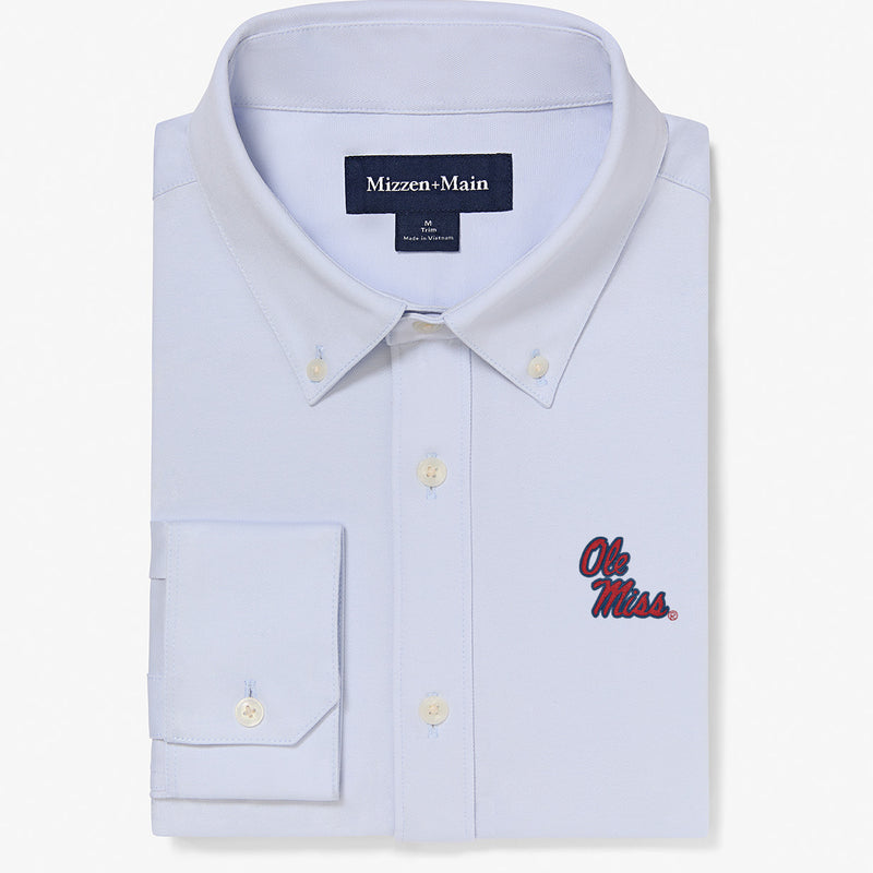 Ole Miss Ellis Oxford - Sky Solid, featured product shot