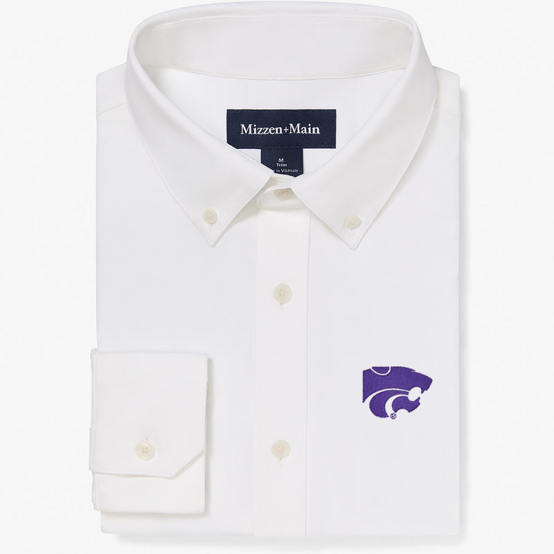 Kansas State Ellis Oxford - White Solid, featured product shot