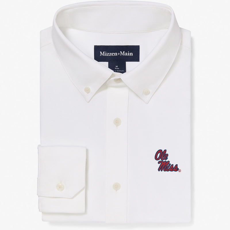 Ole Miss Ellis Oxford - White Solid, featured product shot