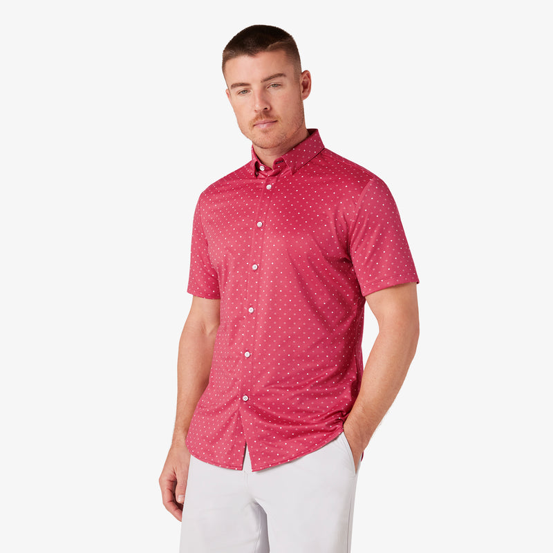 Halyard Short Sleeve - Red Clay Dot, featured product shot