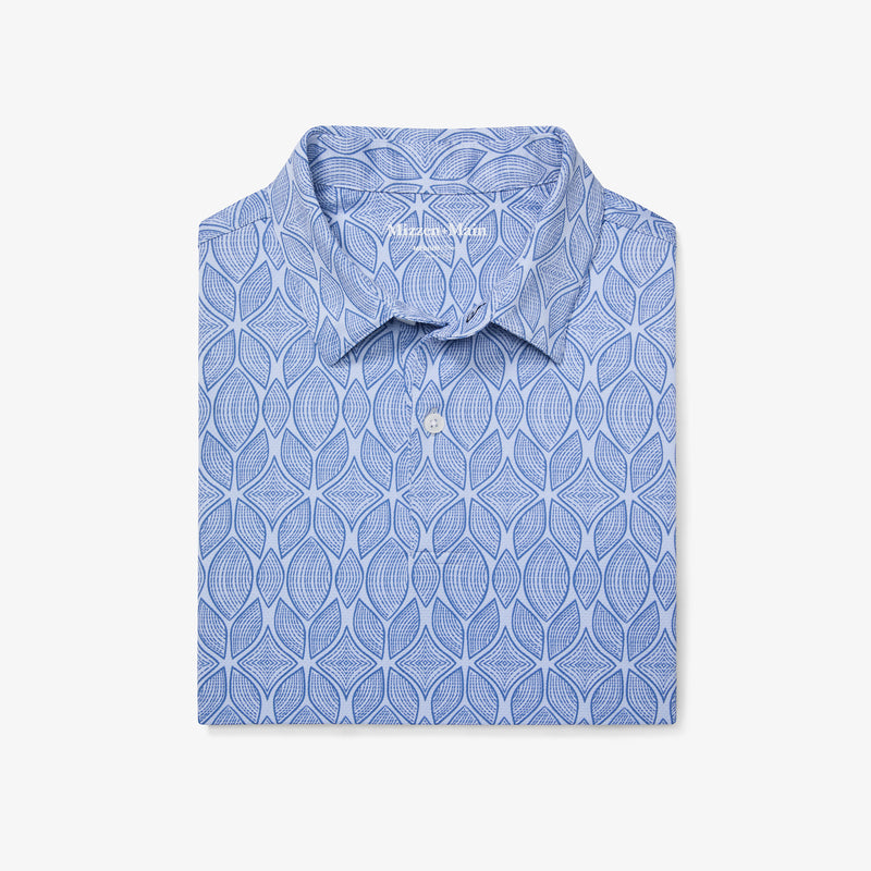 Halyard Polo - Sky Woodblock, featured product shot