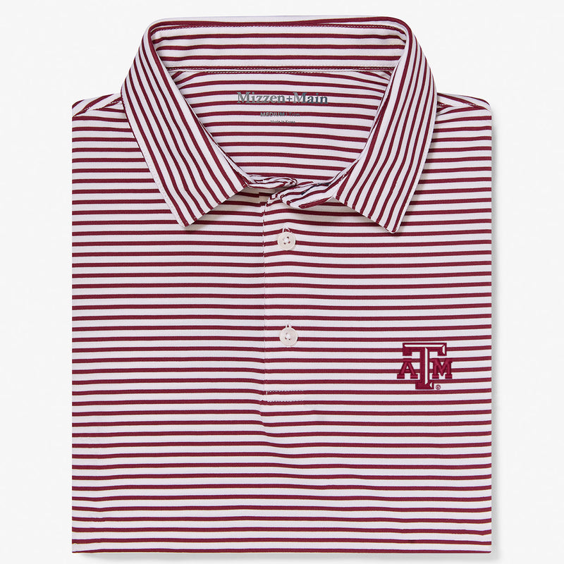 Texas A&M Versa Polo - Maroon Stripe, featured product shot