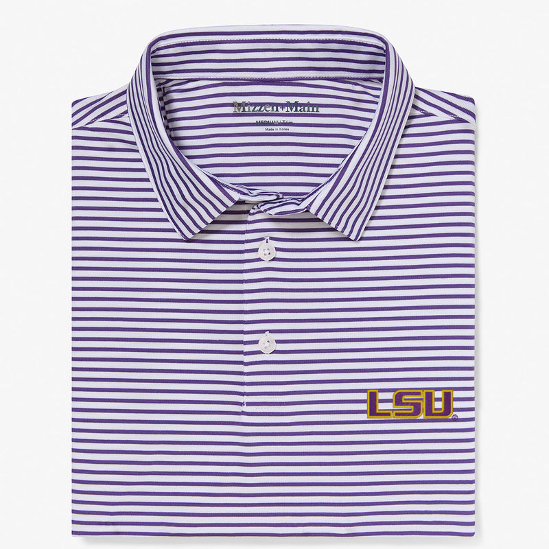 LSU Versa Polo - Purple Stripe, featured product shot