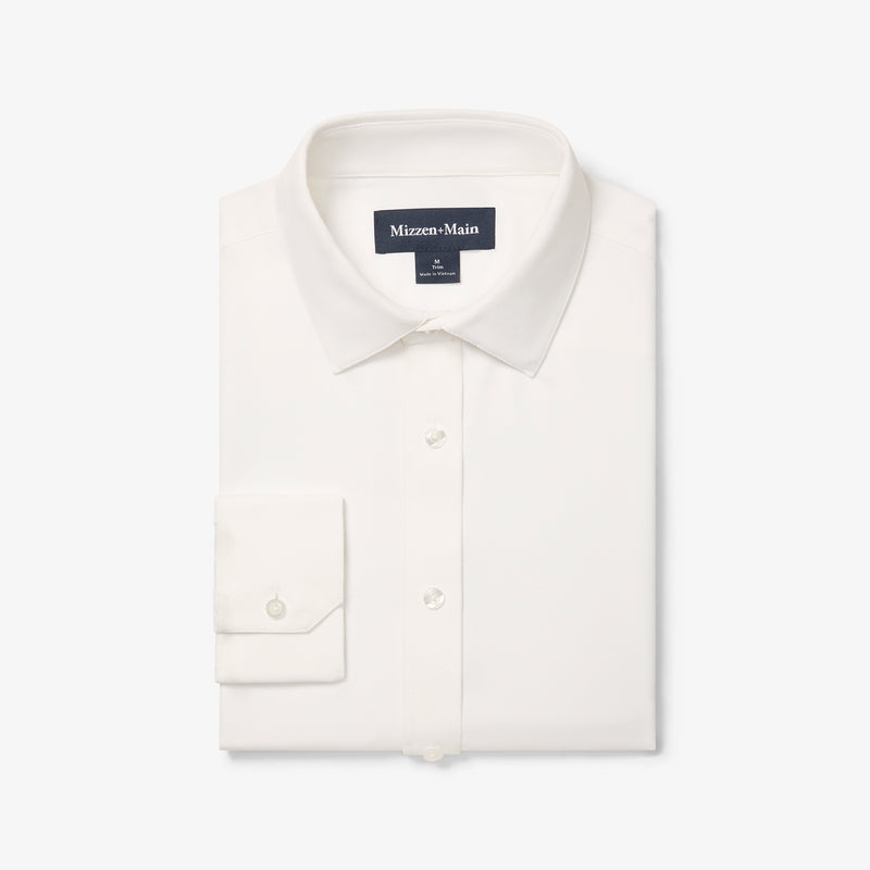 Bateman Dress Shirt - White Twill, featured product shot