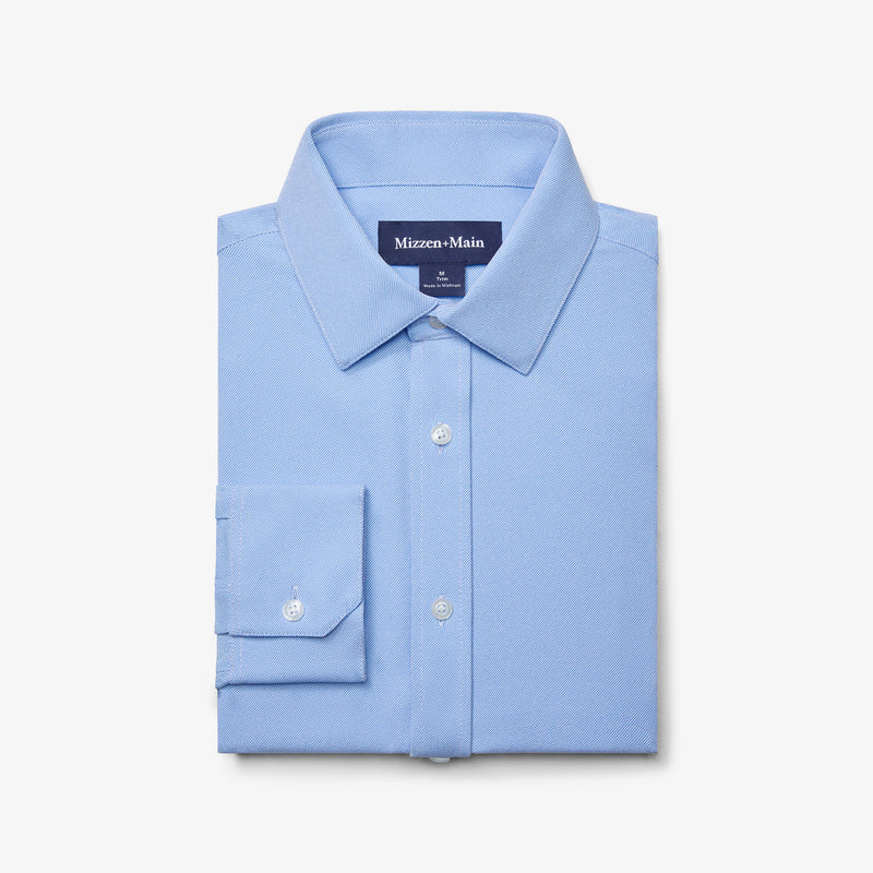 Bateman Dress Shirt - Cornflower Twill, featured product shot