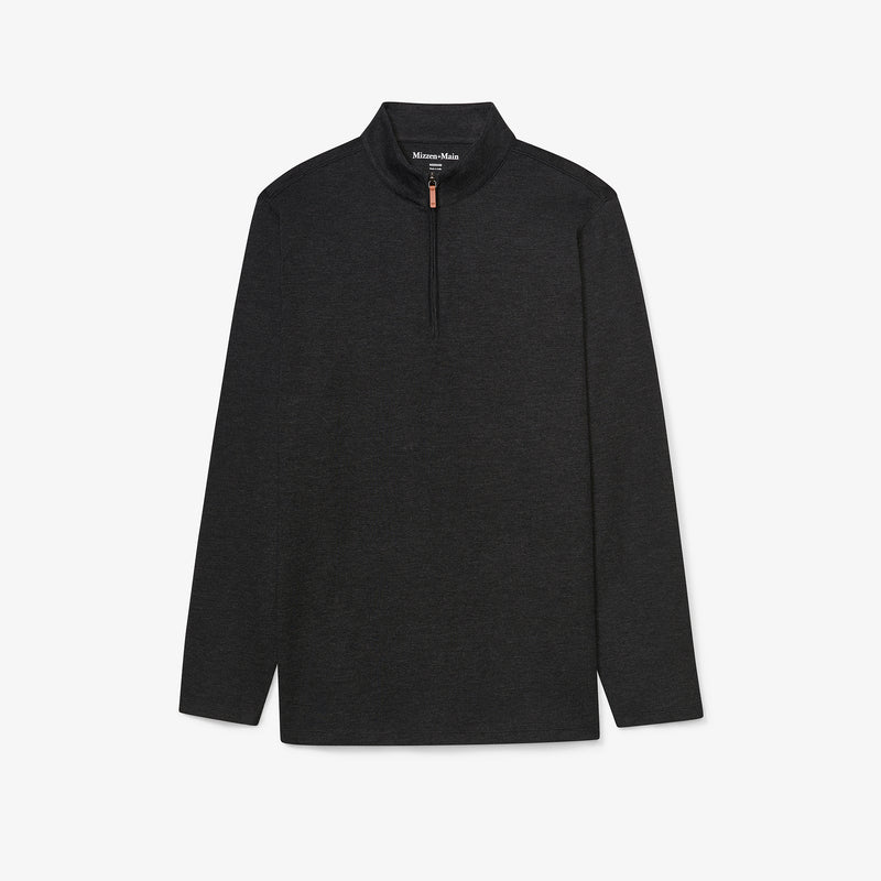 KPI Quarter Zip - Black Heather, featured product shot