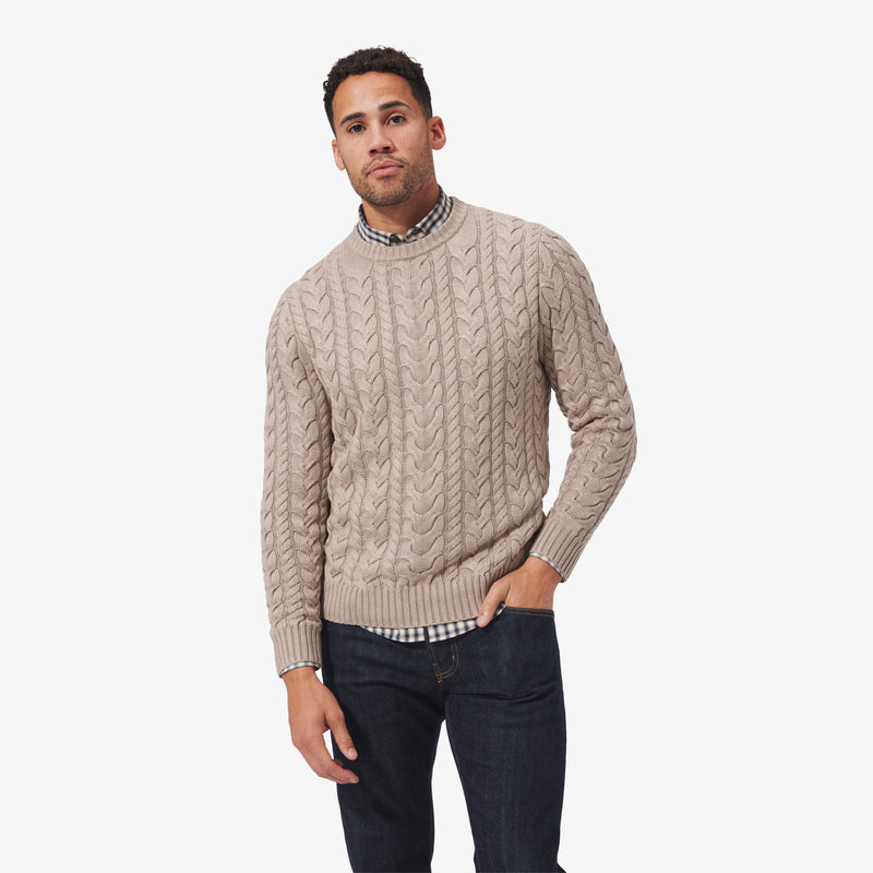 Redford Sweater - Vintage Khaki Heather, featured product shot