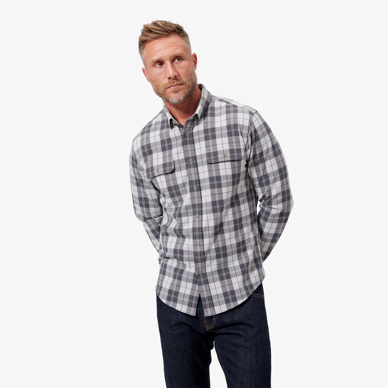 Upstate Flannel - Tonal Gray Plaid, featured product shot