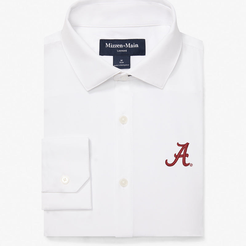 Alabama Leeward Dress Shirt - White Solid, featured product shot