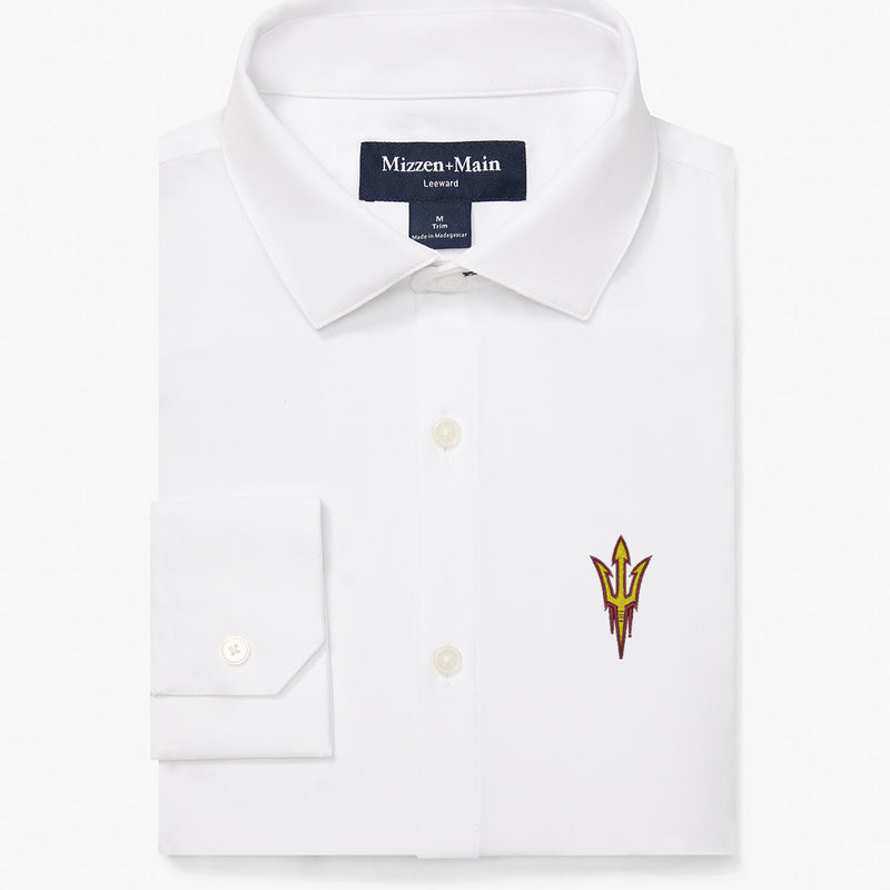 Arizona State Leeward Dress Shirt - White Solid, featured product shot