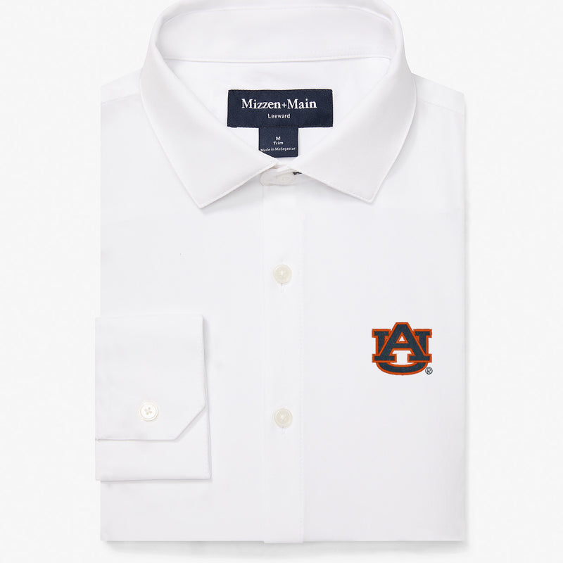 Auburn Leeward Dress Shirt - White Solid, featured product shot