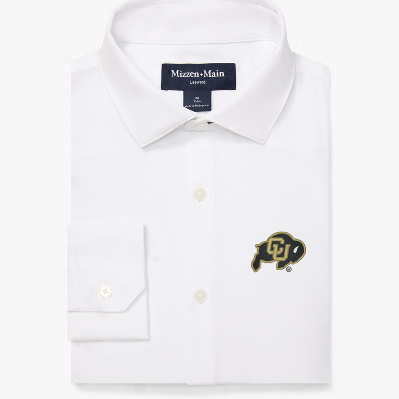 Colorado Boulder Leeward Dress Shirt - White Solid, featured product shot