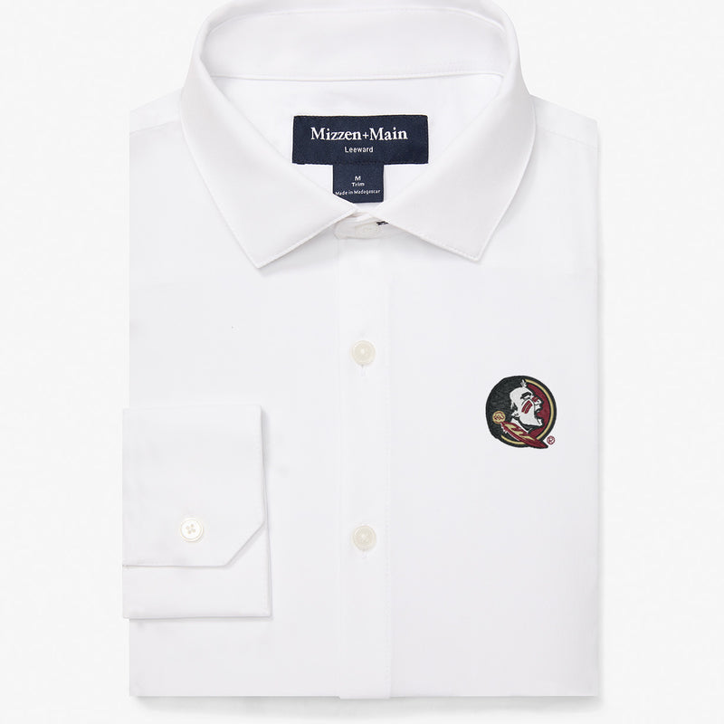 FSU Leeward Dress Shirt - White Solid, featured product shot