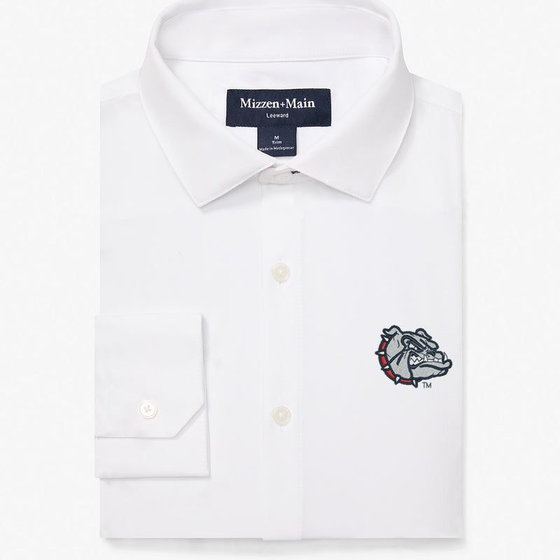 Gonzaga Leeward Dress Shirt - White Solid, featured product shot