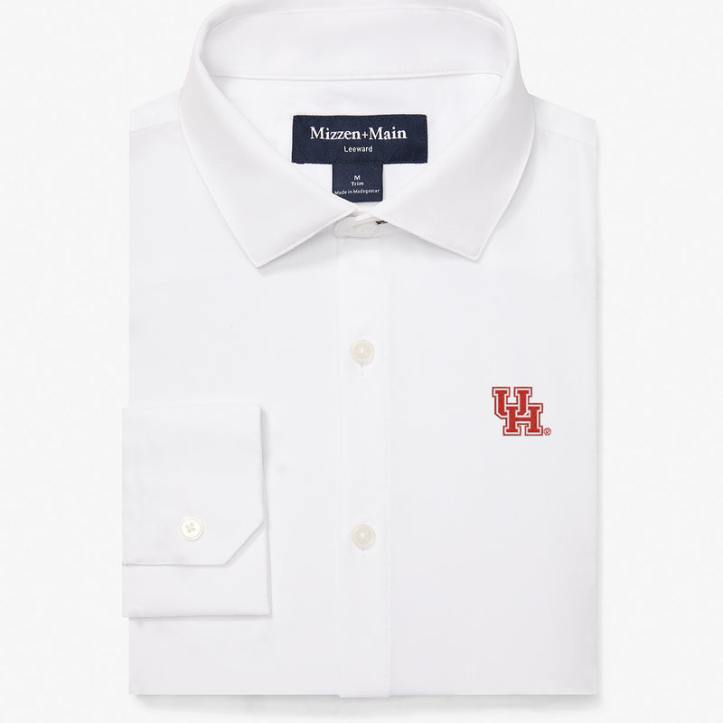 University of Houston Leeward Dress Shirt - White Solid, featured product shot