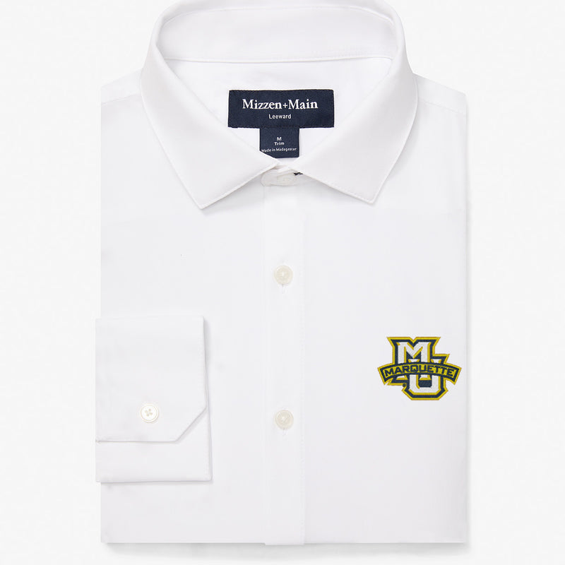 Marquette Leeward Dress Shirt - White Solid, featured product shot