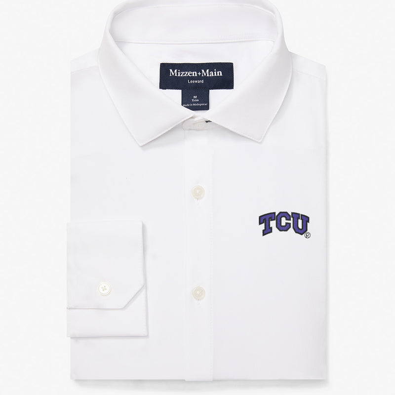 TCU Leeward Dress Shirt - White Solid, featured product shot