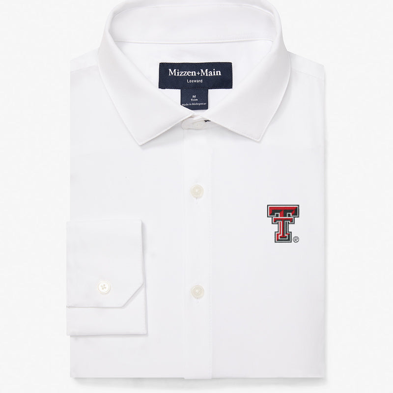 Texas Tech Leeward Dress Shirt - White Solid, featured product shot