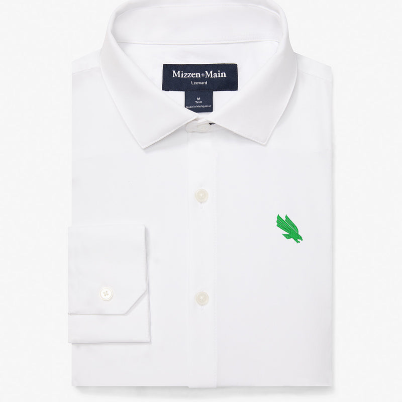 UNT Leeward Dress Shirt - White Solid, featured product shot