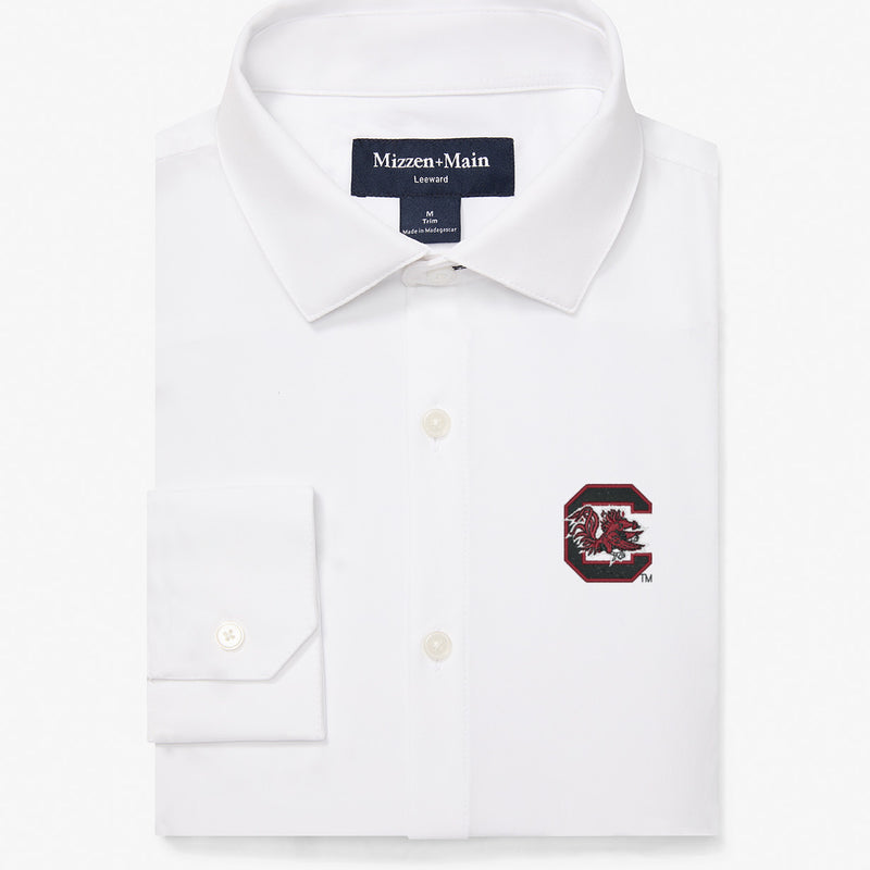 South Carolina Leeward Dress Shirt - White Solid, featured product shot